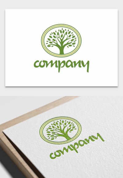 绿色简约教育logo